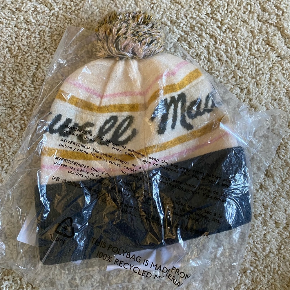 NWT Madewell Retro Pom-Pom Beanie